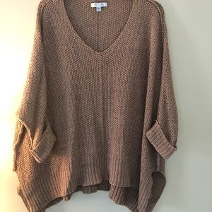 Tan v neck sweater